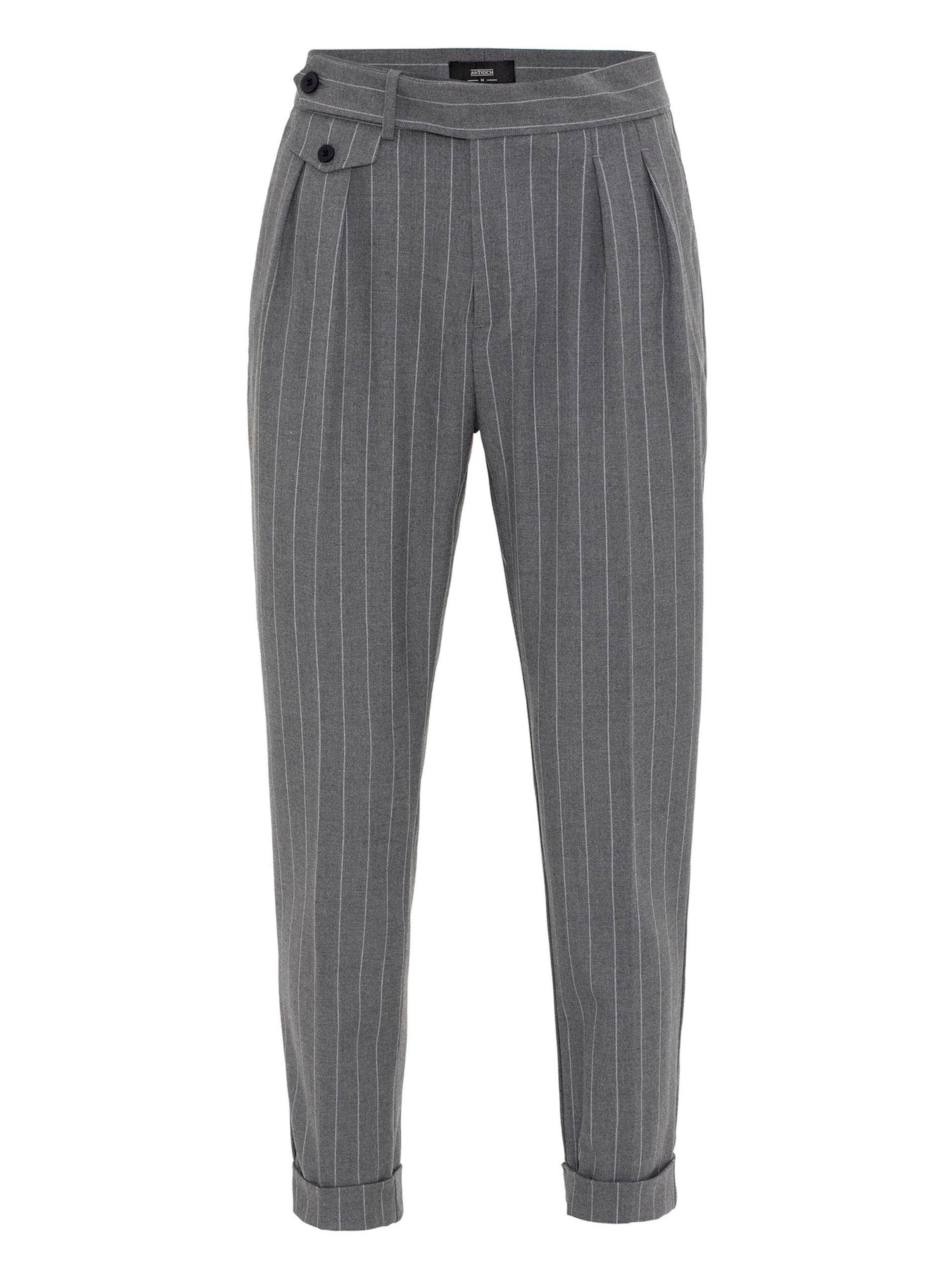Effilé Pantalon à pince Antioch en gris : devant