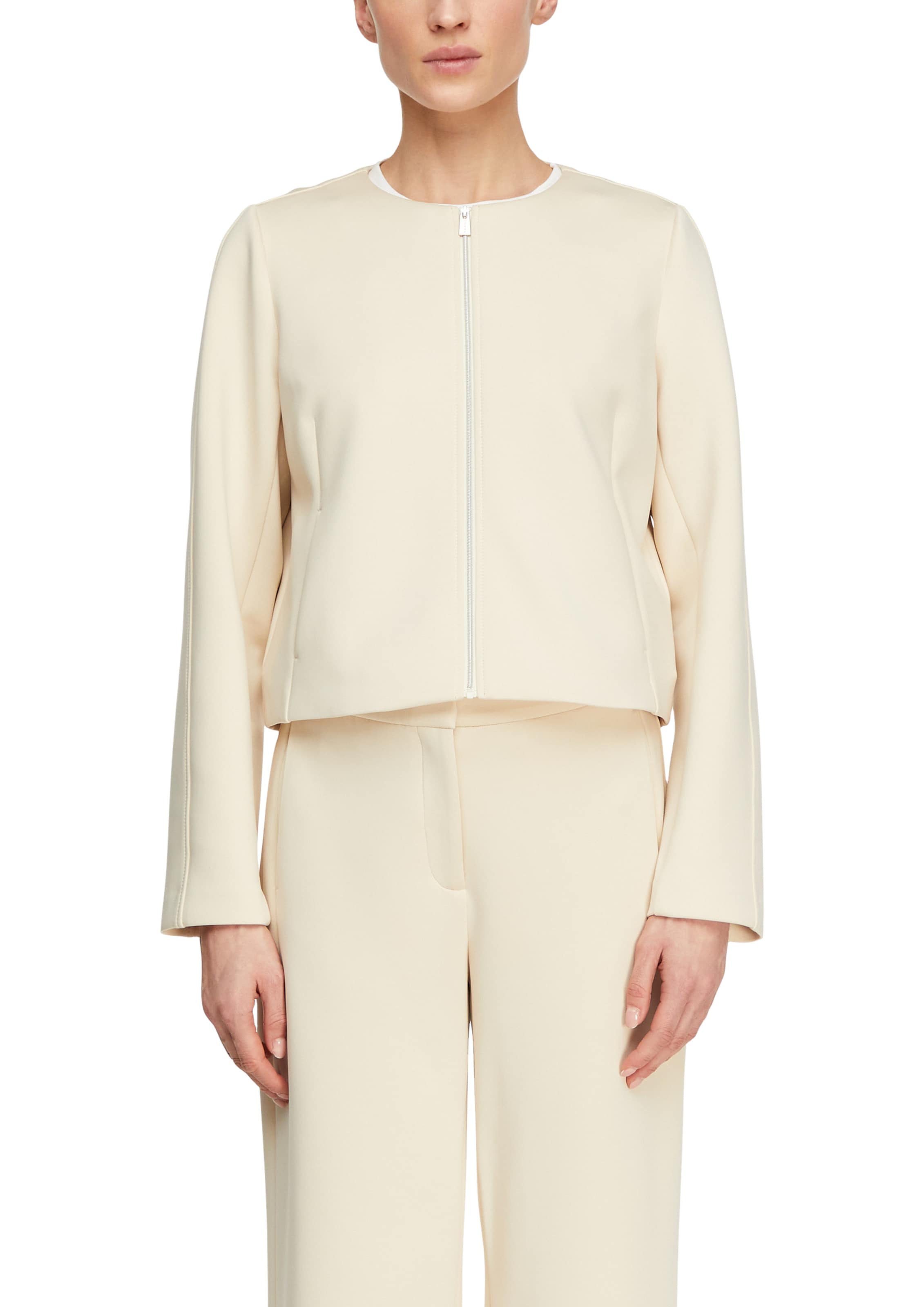 Veste de survêtement COMMA en beige : devant