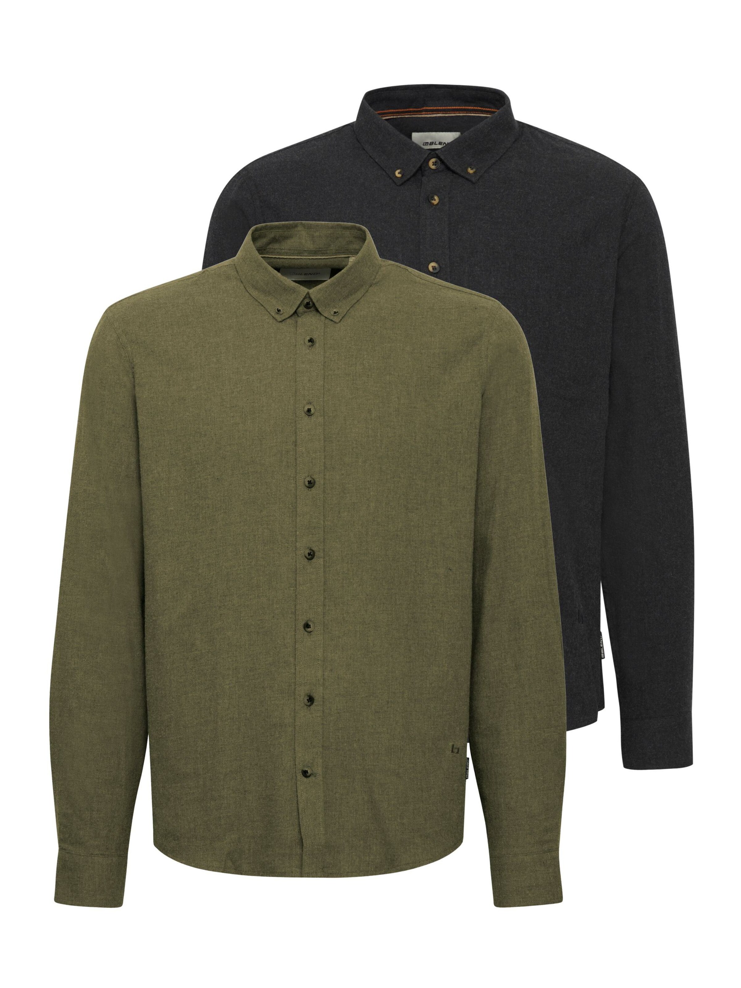 Coupe regular Chemise BLEND en vert : devant