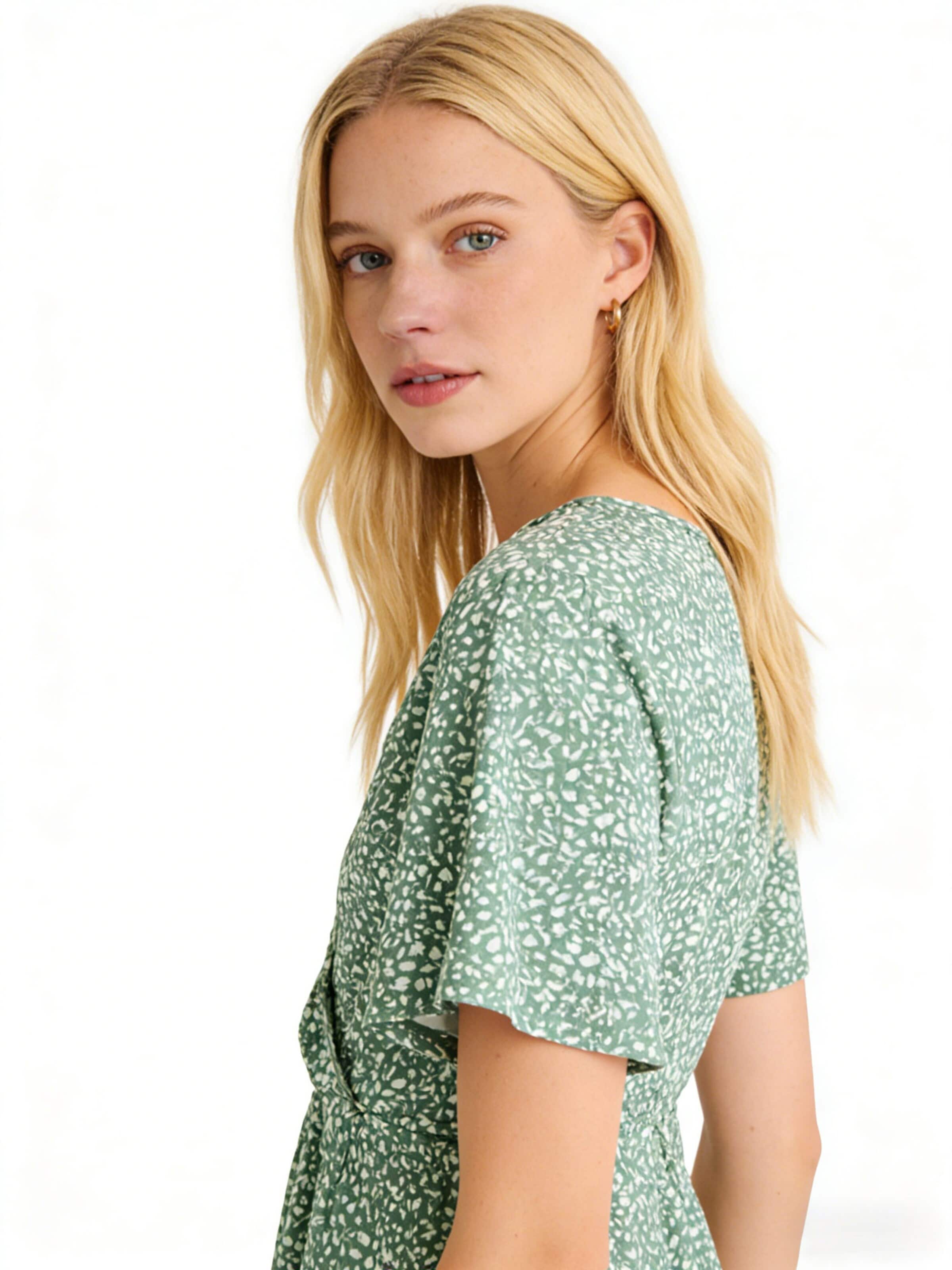 MEETWEE Zomerjurk 'Floral' in Groen