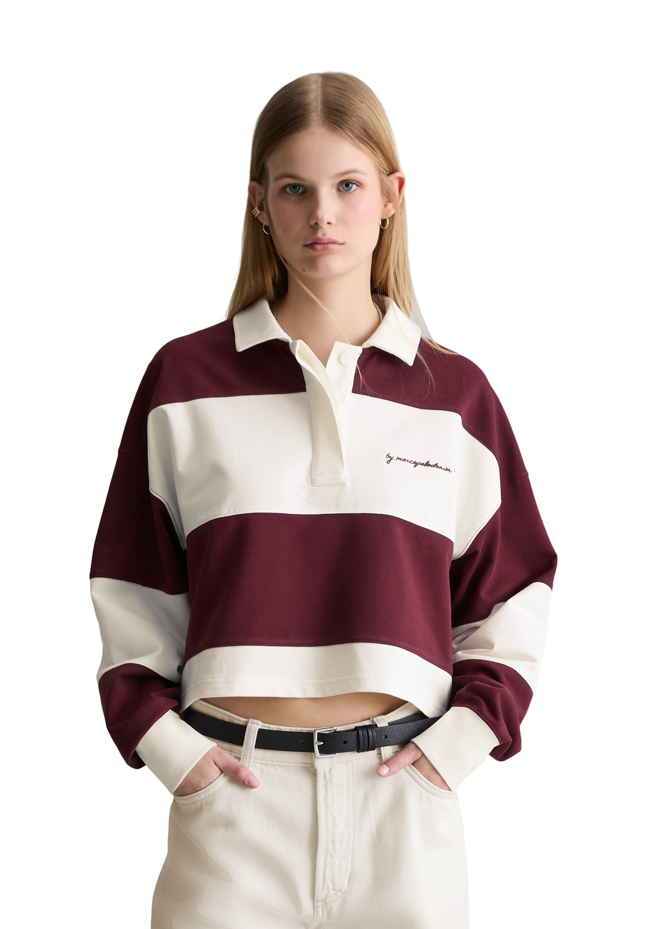 Marc O'Polo DENIM Sweatshirt in Rood: voorkant
