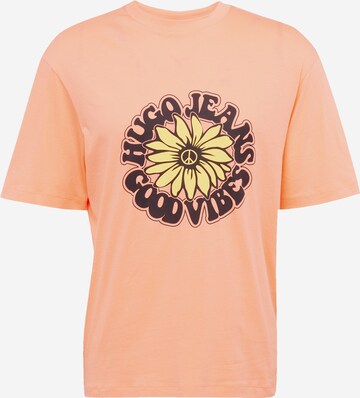 HUGO Shirt 'Nune' in Orange: front