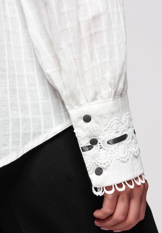 Ombre Blouse in White