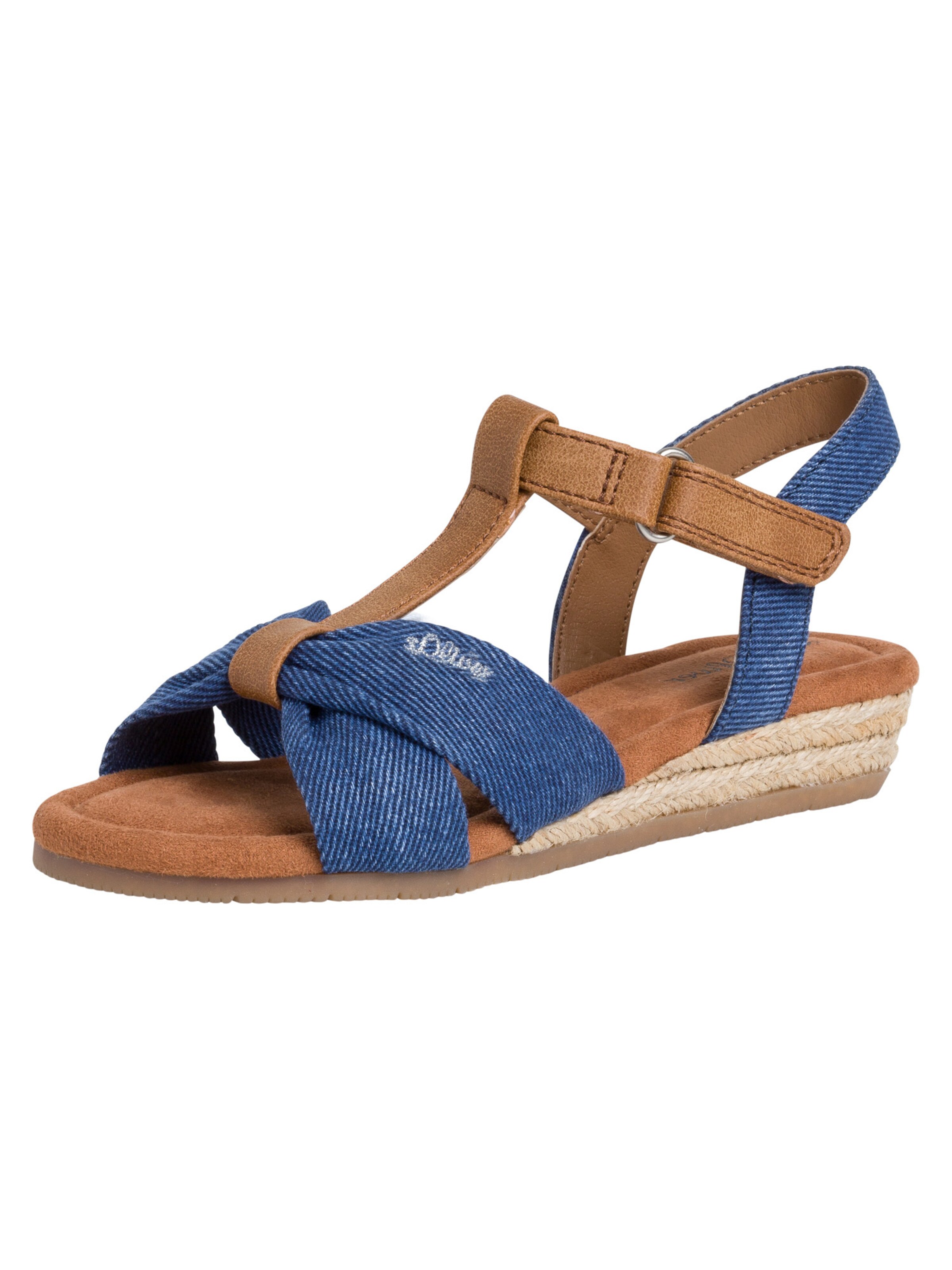 s.Oliver Sandalen in Blauw: voorkant