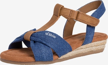 s.Oliver Sandalen in Blauw: voorkant