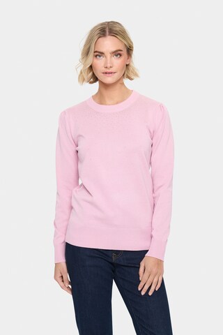 SAINT TROPEZ Pullover 'CherriSZ' in Pink: Vorderseite
