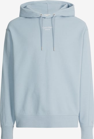 Sweat-shirt Calvin Klein Jeans en bleu : devant