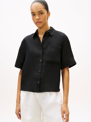 TOMMY HILFIGER Bluse 'ESS' in Schwarz: Vorderseite