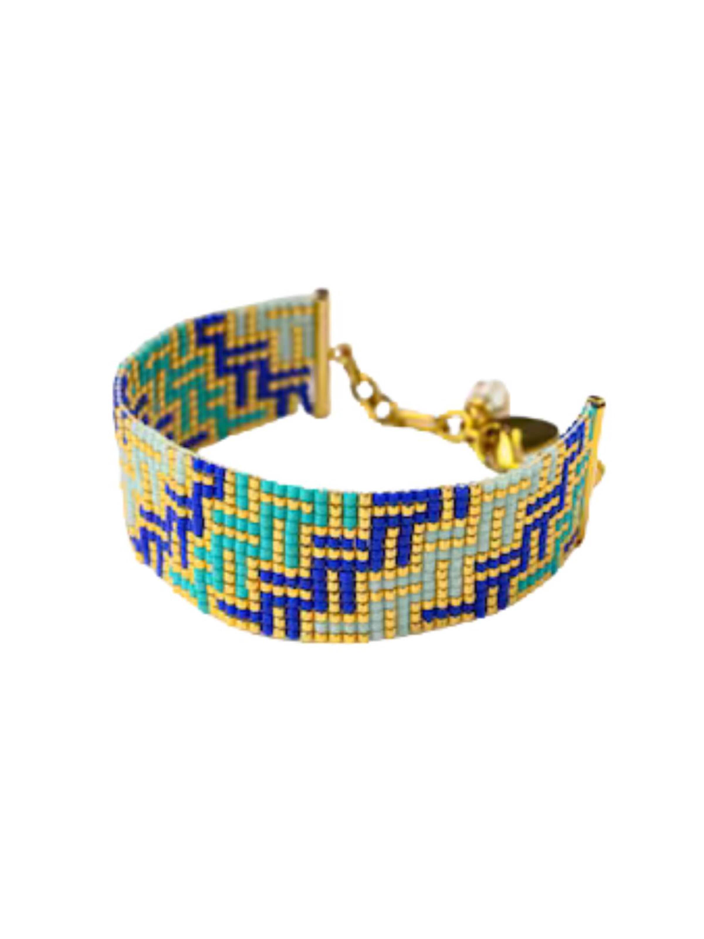 THE GEM STORIES JEWELRY - Pulsera en azul: frente