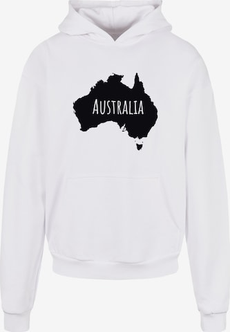 Merchcode Sweatshirt 'Australia' in Weiß: predná strana
