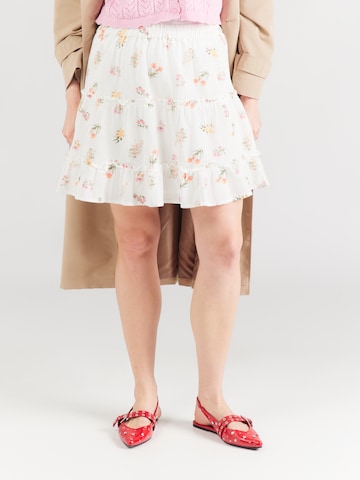 PIECES - Saia 'PCEMMA' em branco: frente