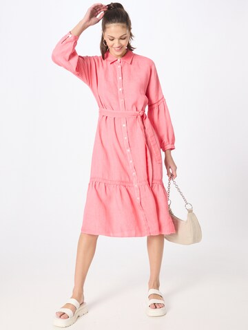 120% Lino Shirt Dress in Pink