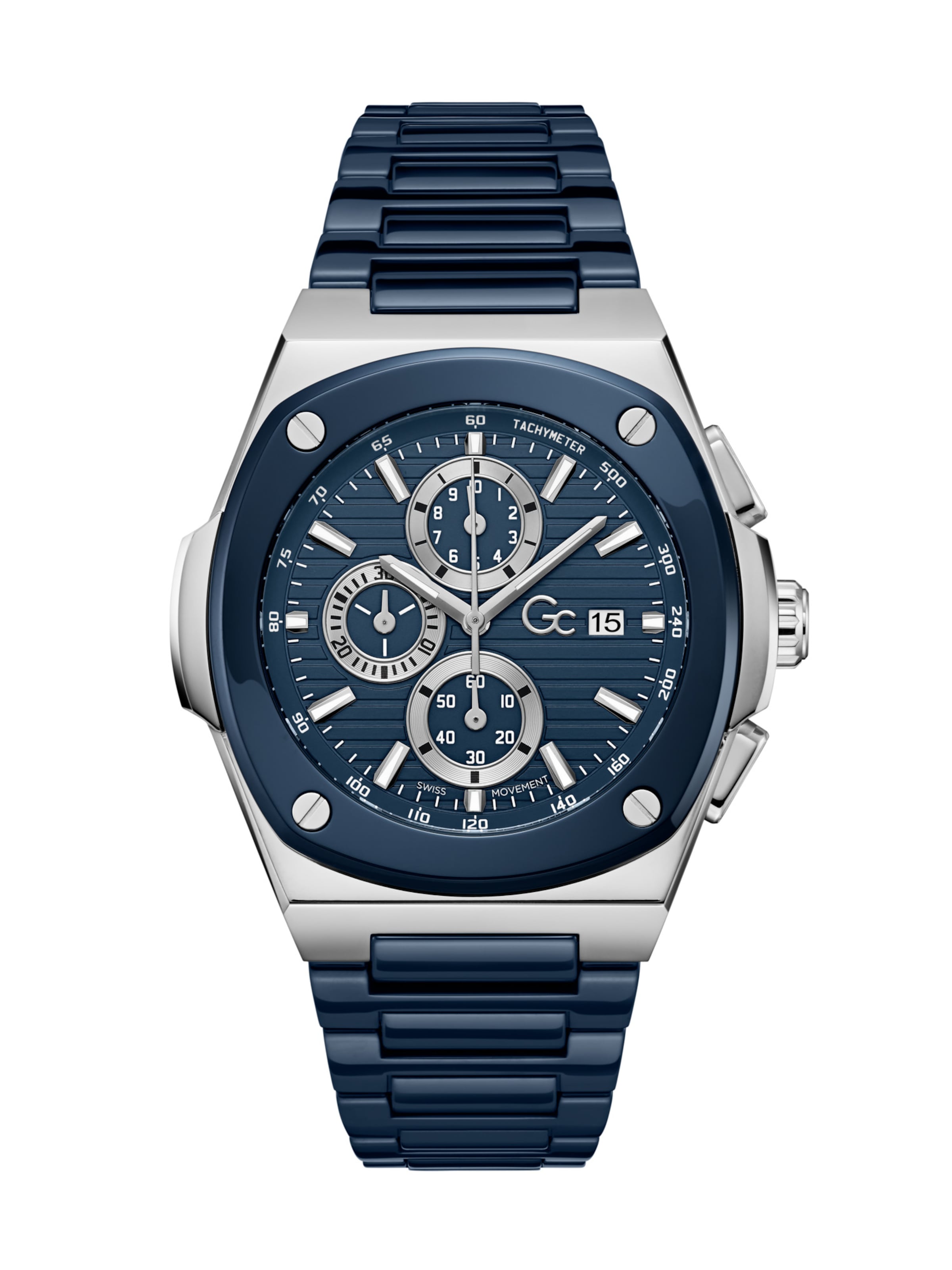 Gc Analoog horloge 'Coussin' in Zilver: voorkant