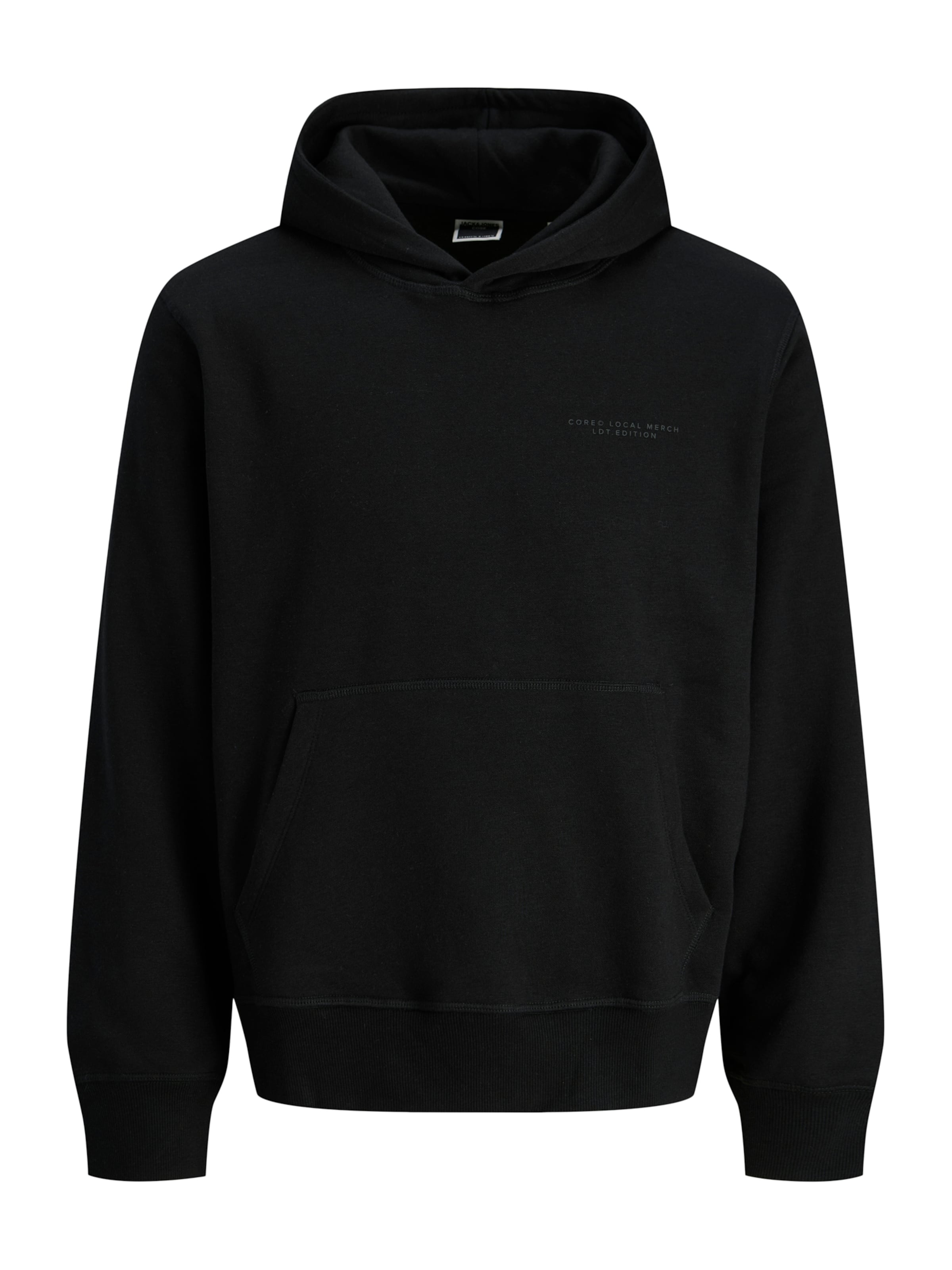 JACK & JONES Μπλούζα φούτερ 'JCOInterlude' σε μαύρο: μπροστά