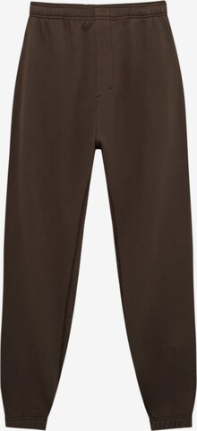 Pull&Bear Tapered Trousers in Brown: front