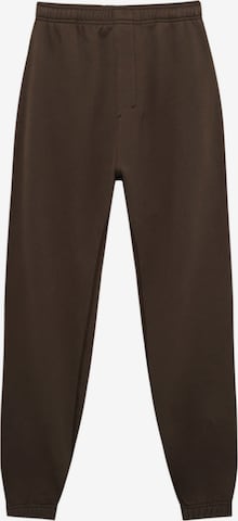 Effilé Pantalon Pull&Bear en marron : devant