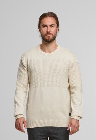 Pull-over 'INFame' INDICODE JEANS en blanc : devant