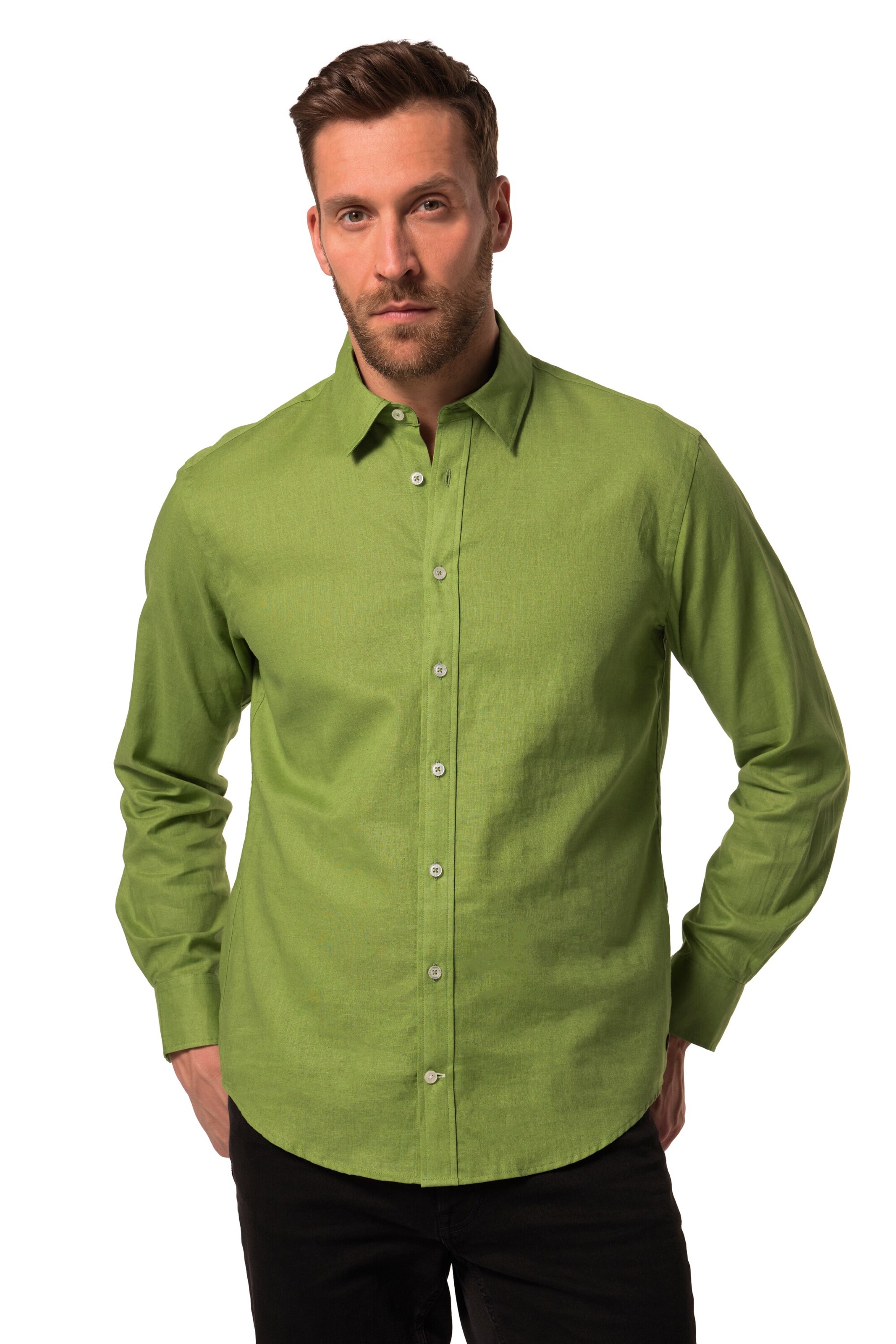 JP1880 Regular fit Button Up Shirt in Green: front