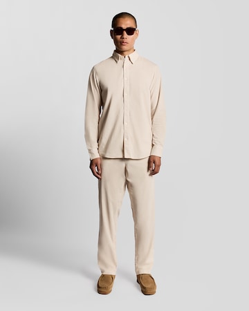 Lyle & Scott Regular fit Overhemd in Beige: voorkant