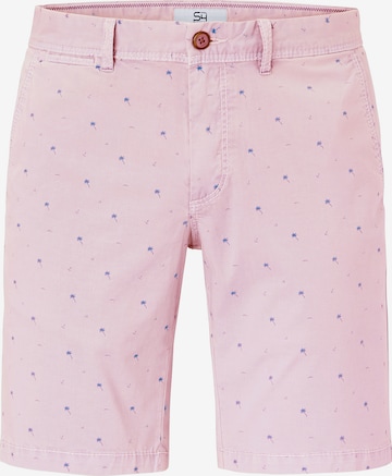 S4 Jackets Slim fit Pants in Pink: front