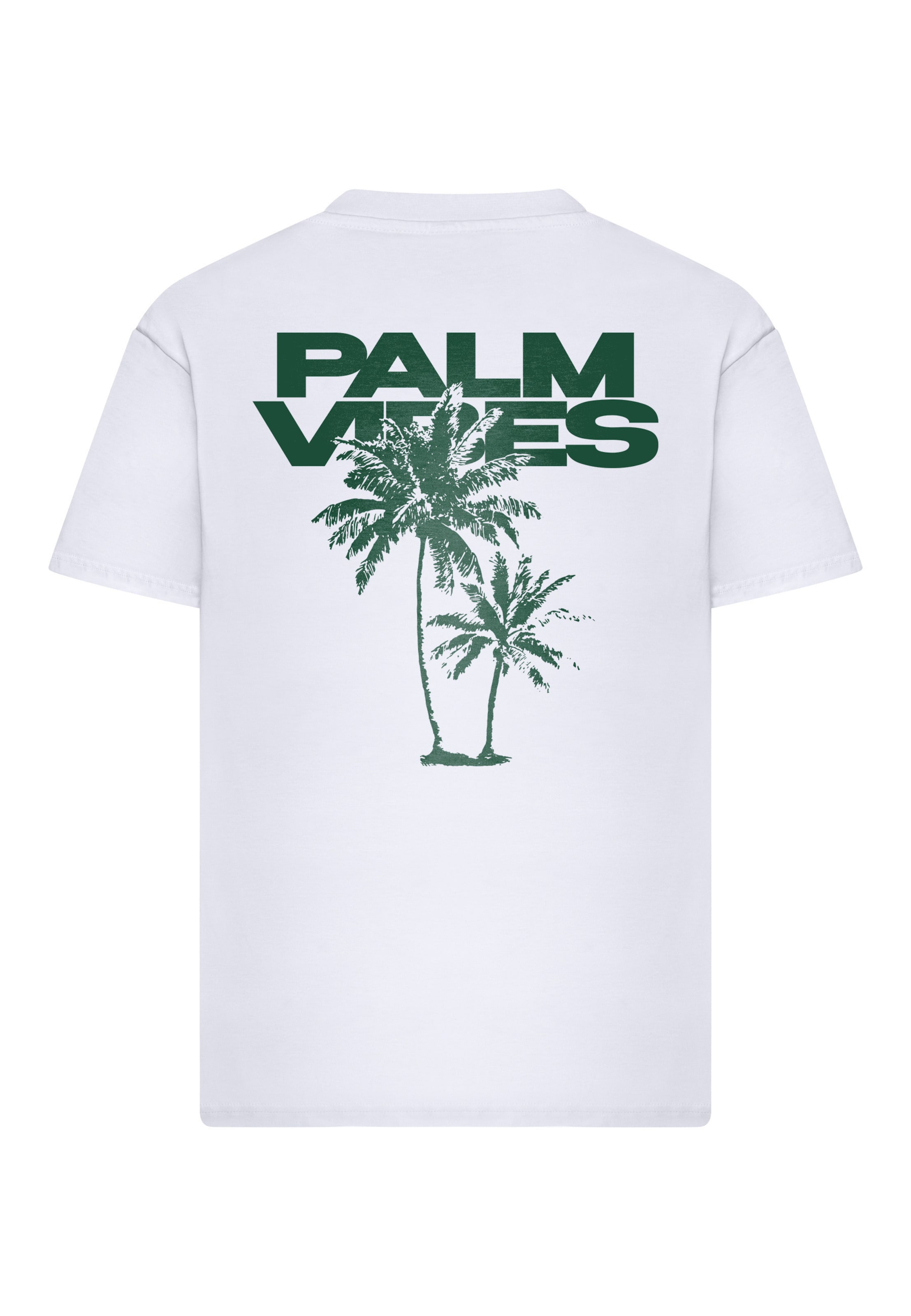 Mister Tee T-Shirt 'Palm Vibes' in Weiß