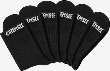 CHIEMSEE Athletic Socks in Black: front