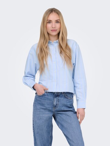 ONLY Blouse 'ONLElowen' in Blauw: voorkant