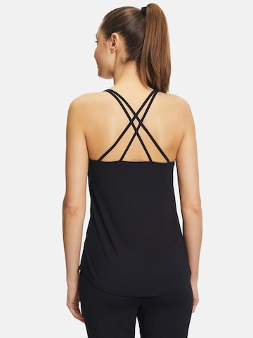 CURARE Yogawear Sporttop 'Spaghetti Top mit Bra - Black'‌‌‌‌‌‌‌‌ in Schwarz