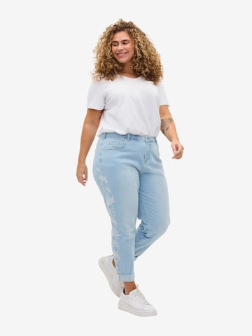 Zizzi Regular Jeans 'MILLE' in Blauw: voorkant