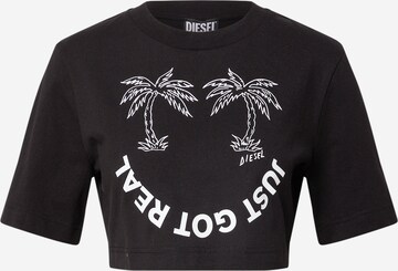 T-shirt DIESEL en noir : devant