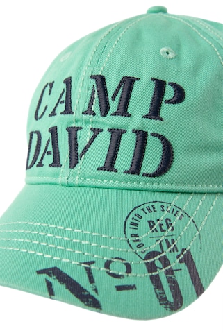 CAMP DAVID Athletic Cap in Green: front