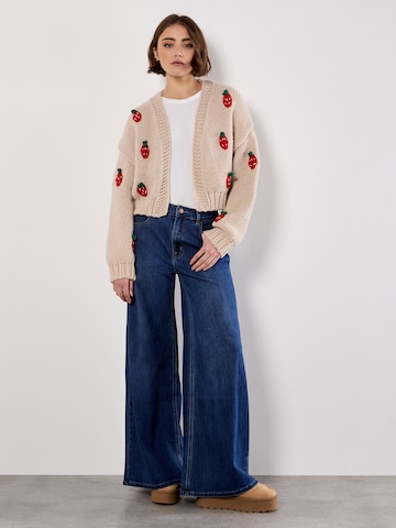 Apricot Knit cardigan ' ' in Grey: front