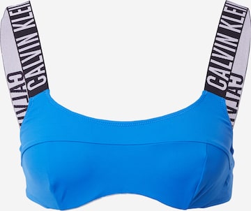 Bustier Hauts de bikini Calvin Klein Underwear en bleu : devant