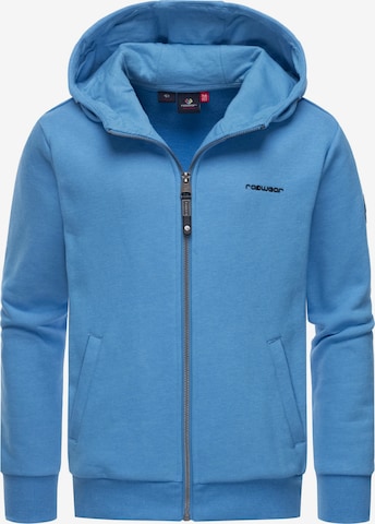 Ragwear Zip-Up Hoodie 'Nathius' in Blue: front