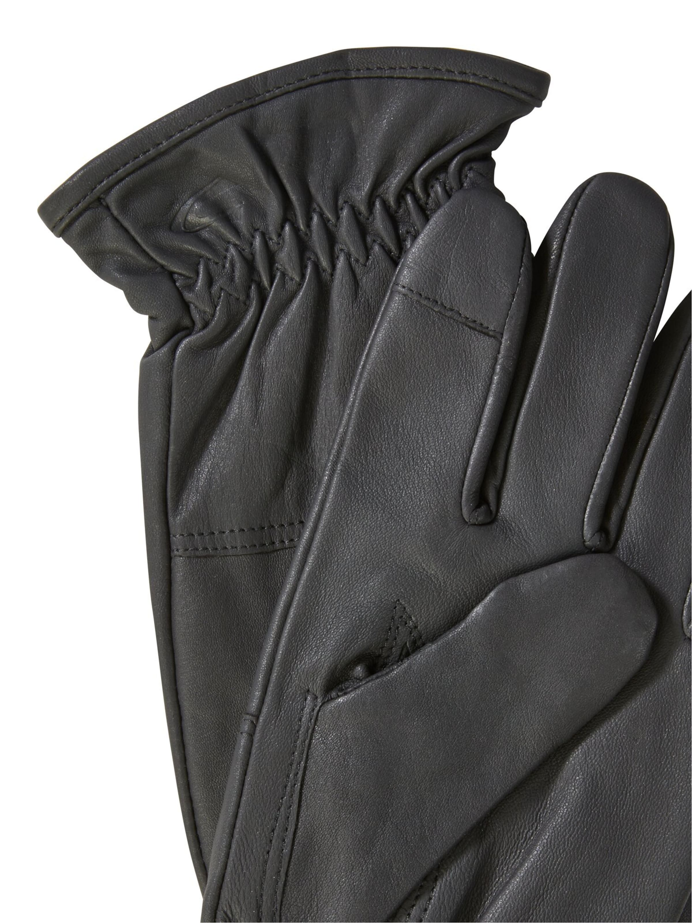 CAMEL ACTIVE Lederhandschuhe mit Screen-Tab Funktion in Schwarz