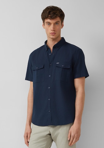 s.Oliver Regular fit Overhemd in Blauw: voorkant