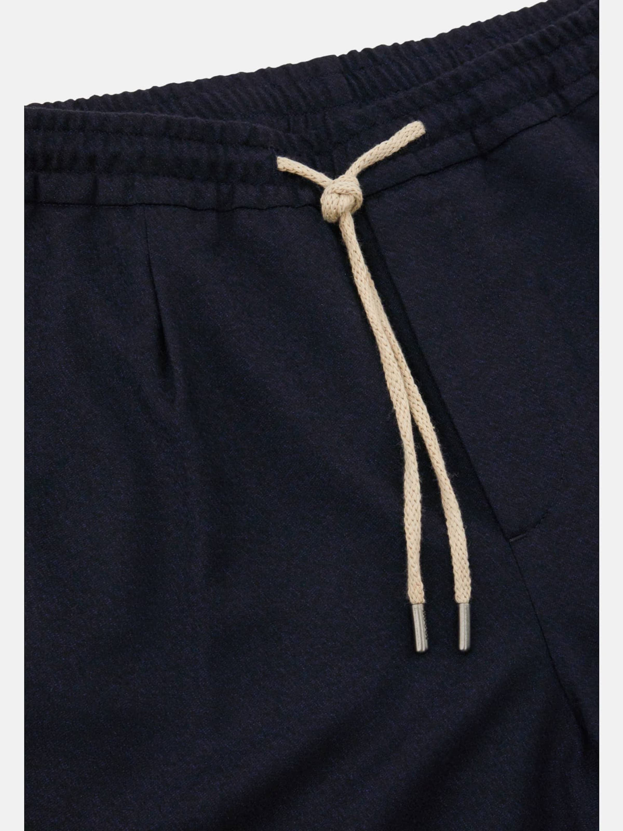 Occasions spéciales Pantalon à plis Boggi Milano en Bleu Marine 