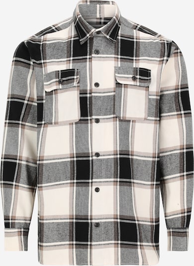 Jack & Jones Plus Košulja 'JJECHARGE' u boja pijeska / siva / crna, Pregled proizvoda
