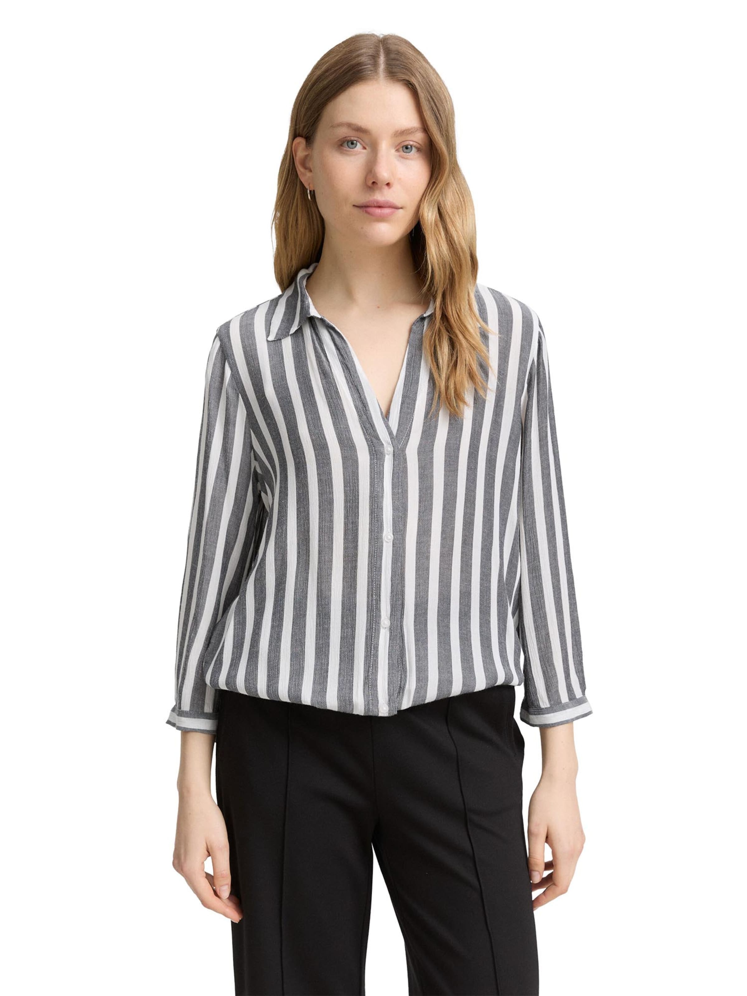 TOM TAILOR Blúzka - Sivá: predná strana