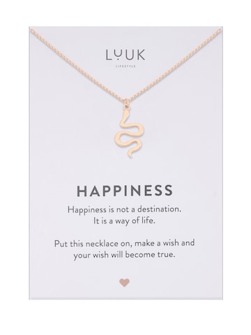 LUUK LIFESTYLE Necklace 'LUUK LIFESTYLE Halskette "Schlange"' in Gold: front