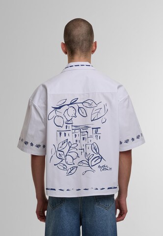 Another Cotton Lab Comfort Fit Hemd 'Aquarel' in Weiß: Vorderseite