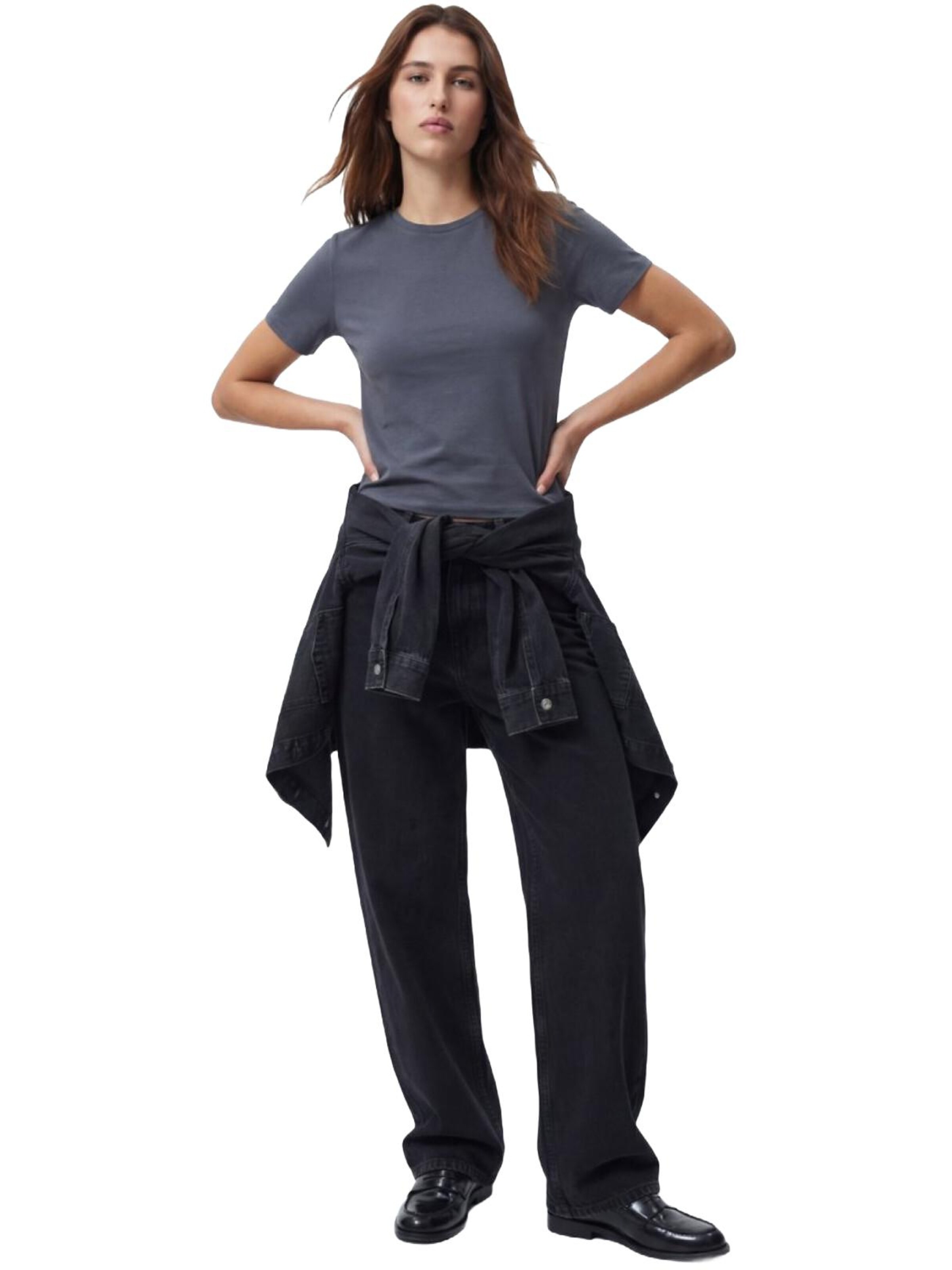 LTB Jeans Shirt 'LTB Jeans Damen Basic T-Shirt' in Grey: front