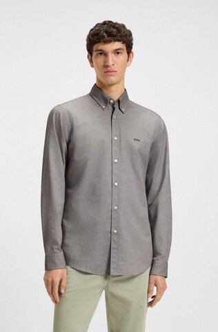 BOSS Regular fit Button Up Shirt 'Rickert' in Grey: front
