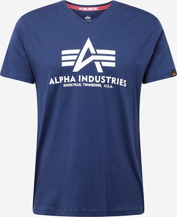 T-Shirt ALPHA INDUSTRIES en bleu : devant