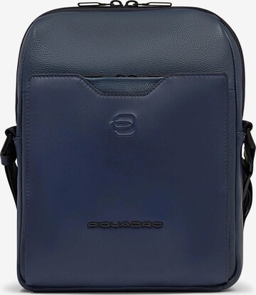 Piquadro Schoudertas in Blauw: voorkant