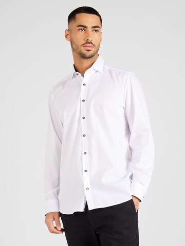 Coupe regular Chemise business 'Level 5' OLYMP en blanc : devant