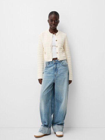 Bershka Knit cardigan in Beige