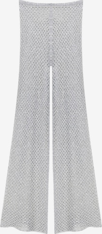 Pull&Bear Široký strih Nohavice - Strieborná: predná strana