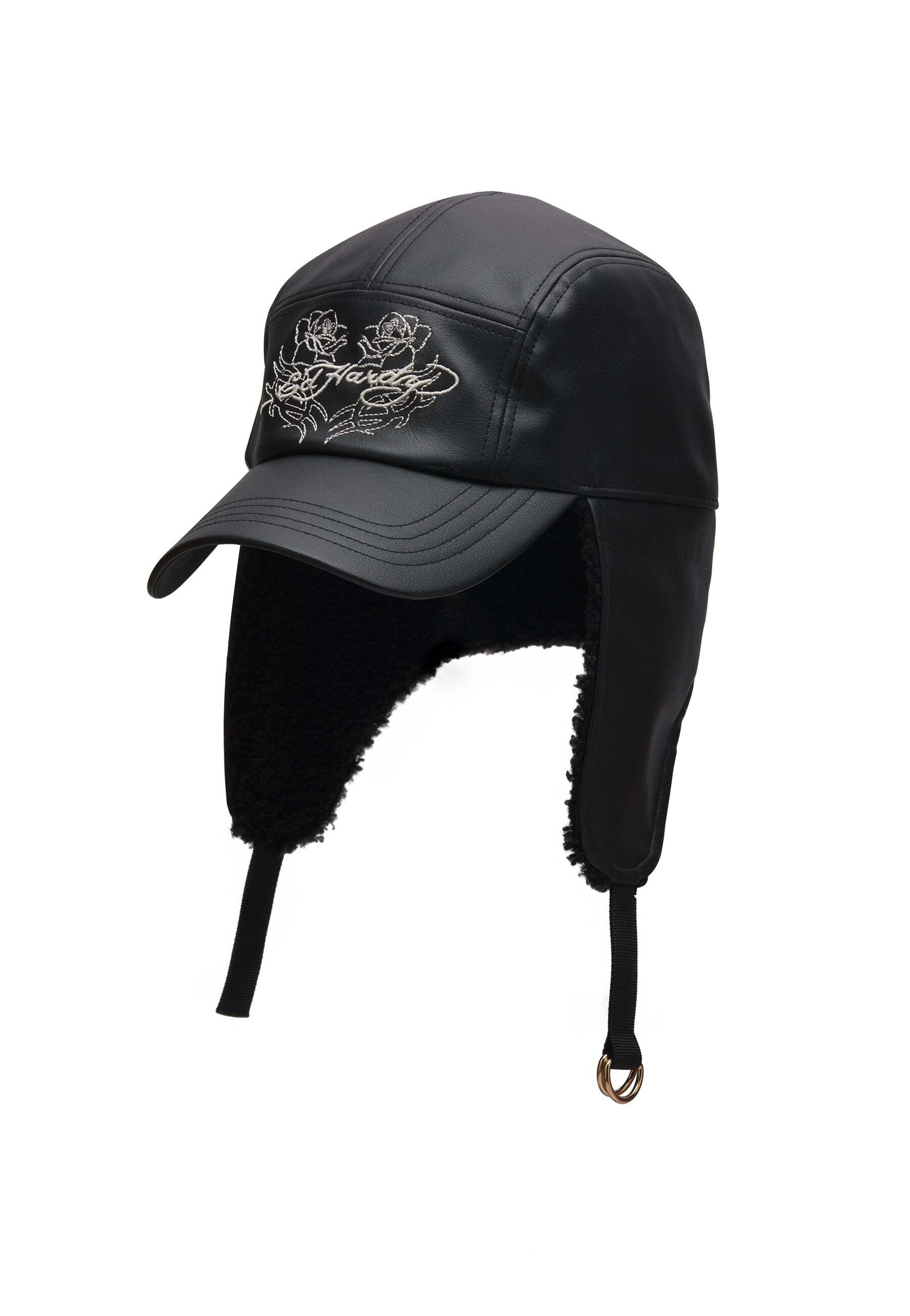 Ed Hardy Mütze 'Rose Aviation' in Schwarz