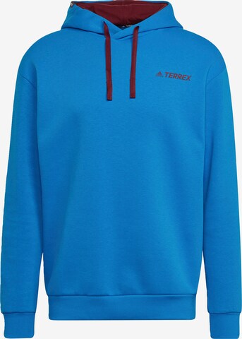 ADIDAS TERREX Athletic Sweatshirt in Blue: front